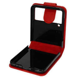 Étui - AVIZAR - Samsung Galaxy Z Flip 4 - Rouge - Languette magnétique - Contour caméra surélevé