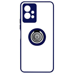 Coque - Vivo - Y55 5G - Bi-matière - Bague Métallique - Support Vidéo - Bleu
