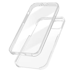 Coque intégrale iPhone 14 Plus - AVIZAR - Arrière Rigide - Avant Souple - Protection 360° - Blanc Transparent