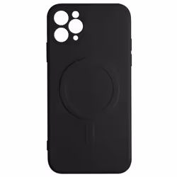Coque Magsafe - Mag Cover - iPhone 11 Pro - Silicone Soft-touch - Noir - Antidérapante