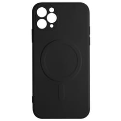 Coque Magsafe - Mag Cover - iPhone 11 Pro - Silicone Soft-touch - Noir - Antidérapante