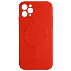 Coque de protection - AVIZAR - iPhone 11 Pro Max - Silicone rouge - Compatible MagSafe - Antidérapante