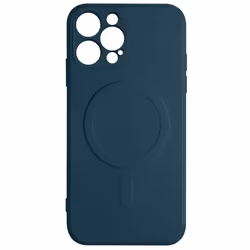 Coque de protection - AVIZAR - iPhone 12 Pro Max - Silicone Soft-touch - Bleu nuit - Magsafe