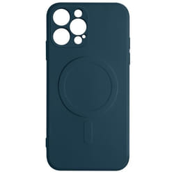 Coque de protection - AVIZAR - iPhone 12 Pro Max - Silicone Soft-touch - Bleu nuit - Magsafe