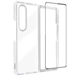 Coque pour Samsung Galaxy Z Fold 4 - AVIZAR - Silicone Gel et Verre Trempé 9H - Noir - Rigide - Lisse - Mixte