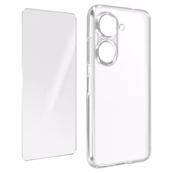 Coque pour Asus Zenfone 9 - AVIZAR - Rigide - Blanc - Synthétique - Transparent