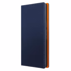 Etui Portefeuille AVIZAR pour Google Pixel 7 - Cuir Texturé Bleu Nuit - Support Vidéo - Coque Rigide