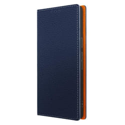 Etui Portefeuille AVIZAR pour Google Pixel 7 - Cuir Texturé Bleu Nuit - Support Vidéo - Coque Rigide