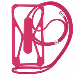 Coque - AVIZAR - Universel - Silicone Souple - Antichocs - Béquille Support - Fuchsia