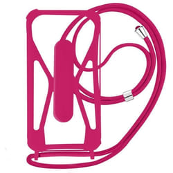 Coque - AVIZAR - Universel - Silicone Souple - Antichocs - Béquille Support - Fuchsia