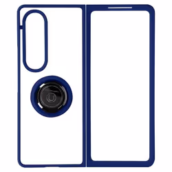 Coque - AVIZAR - Galaxy Z Fold 4 - Bi-matière - Bague Métallique - Support Vidéo