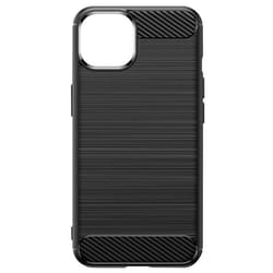 Coque pour iPhone 14 - AVIZAR - Renforcée Souple - Effet Brossé Noir - Protection contre les chocs et rayures
