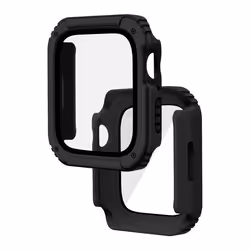 Protection Intégrale Verre Trempé Apple Watch Series 6 / 5 / 4 / SE 44mm Noir