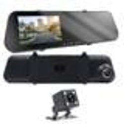 Dashcam Rétroviseur Écran Intégré Caméra Avant Caméra de Recul Full HD 1080p