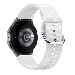 Bracelet - AVIZAR - Galaxy Watch 5/5 Pro/4 - Silicone Texturé Losange - Blanc - Ajustable