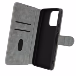 Housse pour Honor X8 5G et Honor X6 - AVIZAR - Chesterfield - Gris - Portefeuille et Support Vidéo