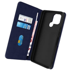 Housse pour Xiaomi Redmi A1 2022 - AVIZAR - Chesterfield - Rabat - Support vidéo - Bleu nuit