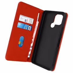 Housse pour Xiaomi Redmi A1 2022 - AVIZAR - Chesterfield - Rouge - Portefeuille et Support Vidéo