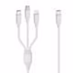 Câble USB-C 3 en 1 - LINQ - 1.2m - Recharge rapide 20W - Micro-USB Lightning USB Type C