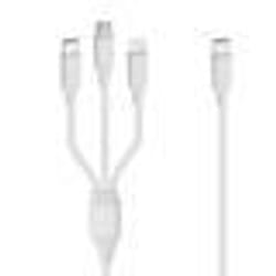Câble USB-C 3 en 1 - LINQ - 1.2m - Recharge rapide 20W - Micro-USB Lightning USB Type C
