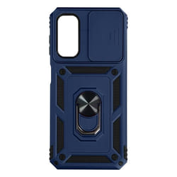 Coque pour Samsung Galaxy A14 5G - AVIZAR - Rigide - Cache caméra - Bague Support Vidéo Bleu
