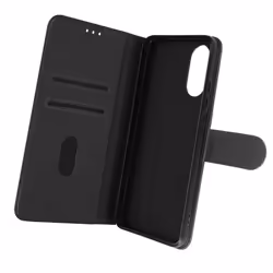 Housse pour Oppo A17 - AVIZAR - Portefeuille et Support Vidéo - Noir