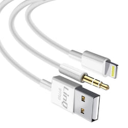Câble 2-en-1 - LINQ - iPhone/iPad - Charge rapide 3A - Longueur 12m - Audio simultané