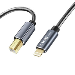 Câble USB type B - LinQ - 15m - Nylon Tressé - iPad et iPhone - Connexion sans pilote