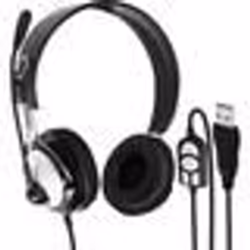 Casque Filaire - LinQ - Micro sur Perche - USB - Professionnel - Noir