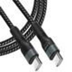 Câble USB-C vers USB-C - LINQ - Modèle 60W - Charge Rapide - Longueur 2m - Couleur Noir
