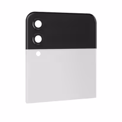 Cache Batterie Supérieur Original pour Samsung Z Flip 4 avec Écran Externe Blanc
