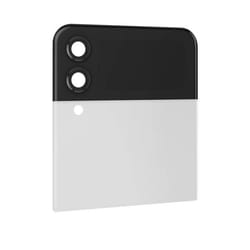 Cache Batterie Supérieur Original pour Samsung Z Flip 4 avec Écran Externe Blanc