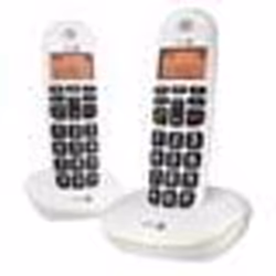 Lot de 2 Téléphones FIxe Senior DECT Son Clair PhoneEasy 100W Duo Doro Blanc