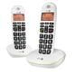 Lot de 2 Téléphones FIxe Senior DECT Son Clair PhoneEasy 100W Duo Doro Blanc