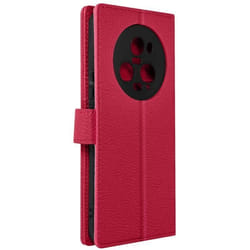 Housse pour Honor Magic 5 Pro - AVIZAR - Portefeuille Support Vidéo - Simili Cuir Litchi - Rose