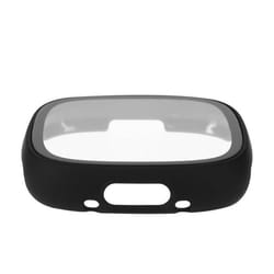Coque de protection noire en silicone rigide avec verre trempé pour FitBit Versa 4 et Sense 2 - AVIZAR