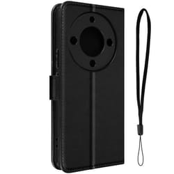 Étui portefeuille pour Honor Magic 5 Lite 5G - AVIZAR - Noir - Support vidéo et dragonne
