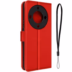 Étui pour Honor Magic 5 Lite 5G - AVIZAR - Portefeuille Support Vidéo - Rouge