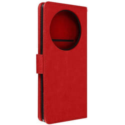 Étui pour Honor Magic 5 Pro - AVIZAR - Chesterfield - Rouge - Fonction support vidéo