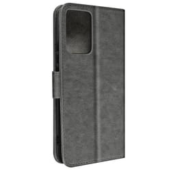 Étui pour Xiaomi Redmi Note 12 4G - AVIZAR - série Chesterfield - Gris - Rabat - Support vidéo