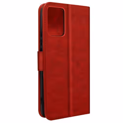 Étui pour Xiaomi Redmi Note 12 5G et Poco X5 Pro - AVIZAR - Rouge - Porte-carte - Support vidéo