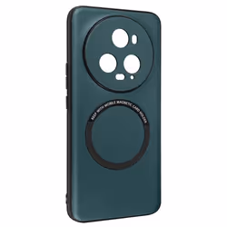 Coque MagSafe pour Honor Magic 5 Pro semi-rigide et magnétique Vert Foncé