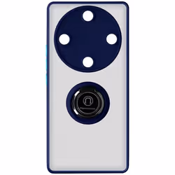 Coque de protection AVIZAR pour Honor Magic 5 Lite - Bleu - Bague métallique support Vidéo
