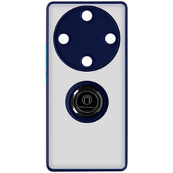 Coque de protection AVIZAR pour Honor Magic 5 Lite - Bleu - Bague métallique support Vidéo