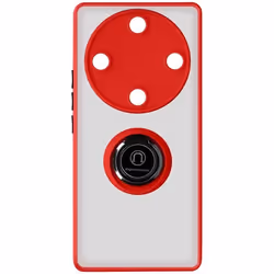 Coque pour Honor Magic 5 Lite - AVIZAR - Rouge - Bague métallique - Support Vidéo