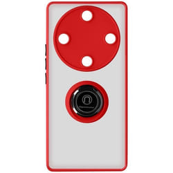 Coque pour Honor Magic 5 Lite - AVIZAR - Rouge - Bague métallique - Support Vidéo