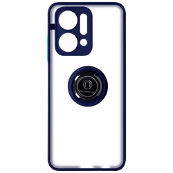 Coque pour Honor X7a - AVIZAR - Bague métallique - Support Vidéo - Bleu