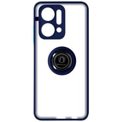 Coque pour Honor X7a - AVIZAR - Bague métallique - Support Vidéo - Bleu