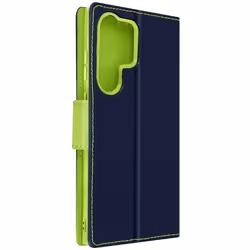 Étui pour Samsung S23 Ultra - AVIZAR - Portefeuille Magnétique - Bleu - Protection Intégrale - Design Élégant