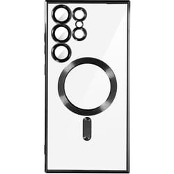 Coque MagSafe pour Samsung S23 Ultra protection caméra Transparent / Noir
